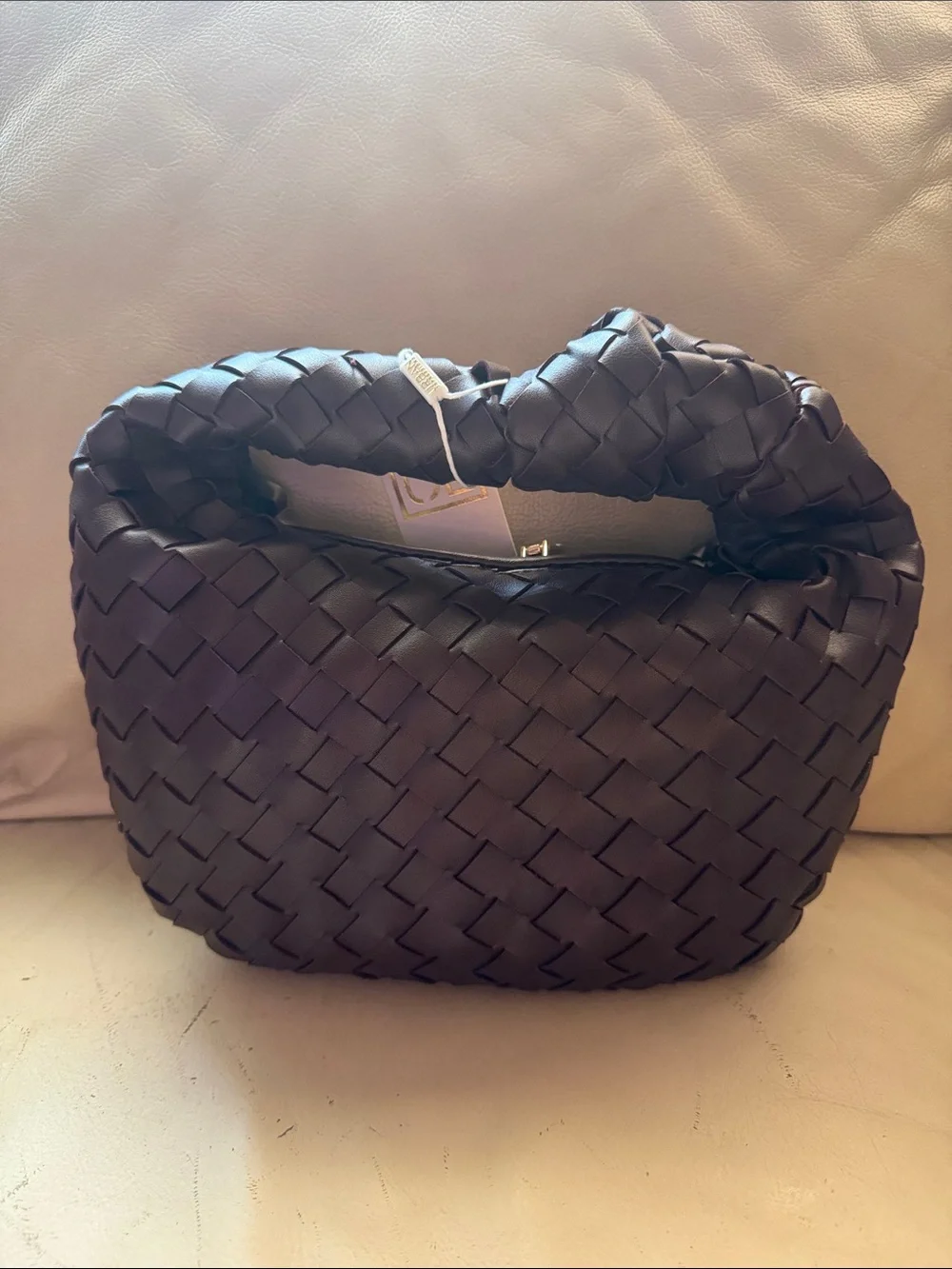 Urban Expressions Mini Wine Woven Knotted Hobo Bag